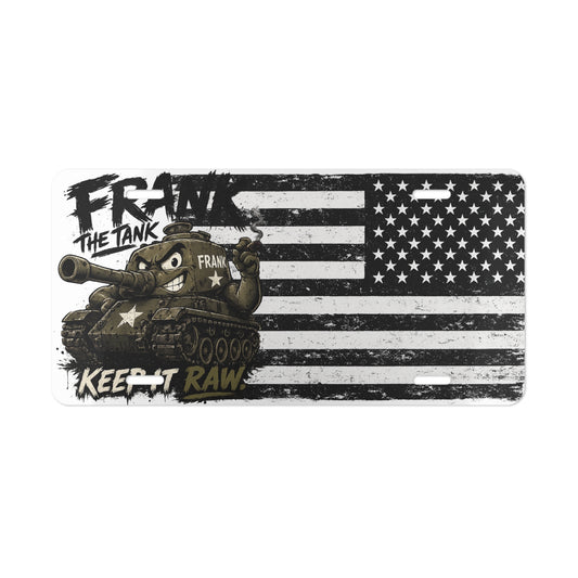 Frank the Tank Cartoon Tank Distressed American Flag